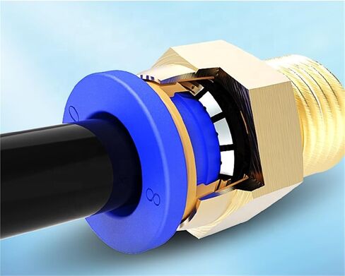 موصل خرطوم الهواء المناسب الهوائي BSPT NPT ضغط سريع في موصل أنابيب الهواء 2PCS (تنبيب الأنثى PCF) in Kuwait