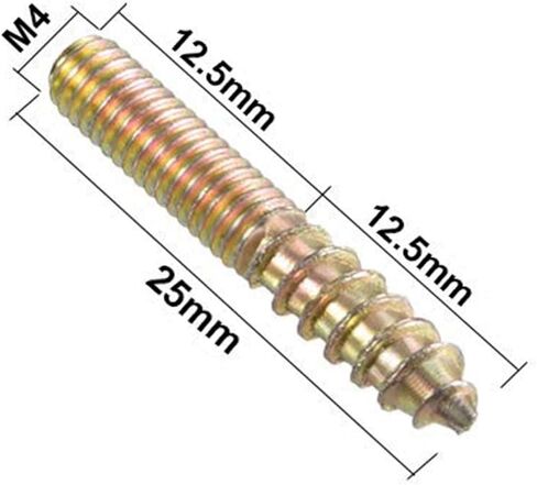 من الأعلى 20pcs براغي شماعات M4x25mm ، البراغي ذات الرأس المزدوج المسمار النقر على الذات ، مسامير سحرية مزدوجة ، شماعات تويضة المسمار ، مسامير خشبية متورمة ، براغي الماكينة لأثاث المفاصل الخشبية in Saudi Arabia