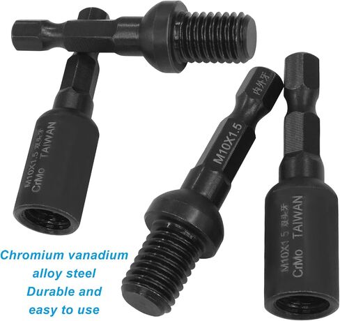 M10 شماعات سائق الترباس وسائق إدراج ملولب ، مقبس سداسي سداسي مزدوج 1/4 "رمح الصلب Chrome Molybdenum للبراغي الشماعية M10 DIY والاستخدام المهني in Saudi Arabia