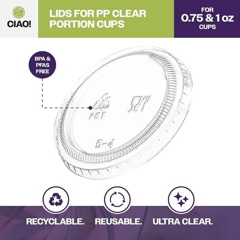 CIAO! 2OZ PP Clear Portion Cup, Lids Sold Separately (Case of 2,500) in Saudi Arabia