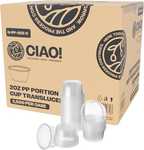 CIAO! 2OZ PP Clear Portion Cup, Lids Sold Separately (Case of 2,500) in Saudi Arabia