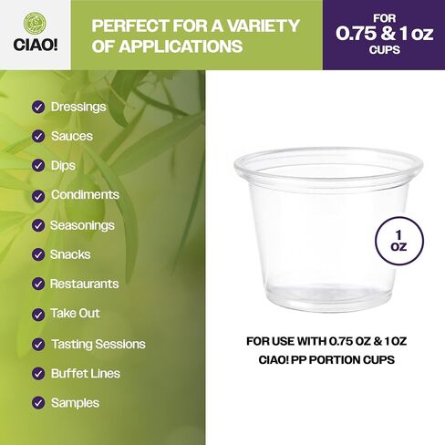 CIAO! 2OZ PP Clear Portion Cup, Lids Sold Separately (Case of 2,500) in Saudi Arabia