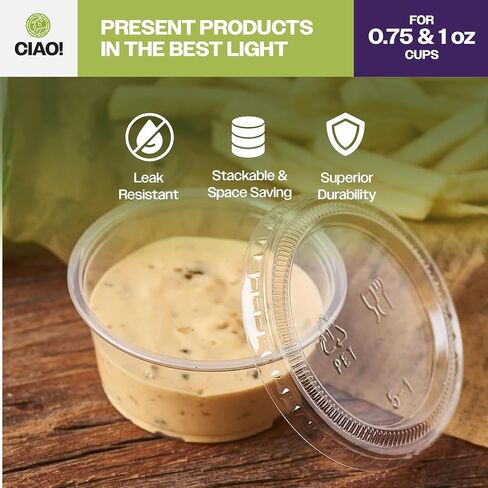 CIAO! 2OZ PP Clear Portion Cup, Lids Sold Separately (Case of 2,500) in Saudi Arabia