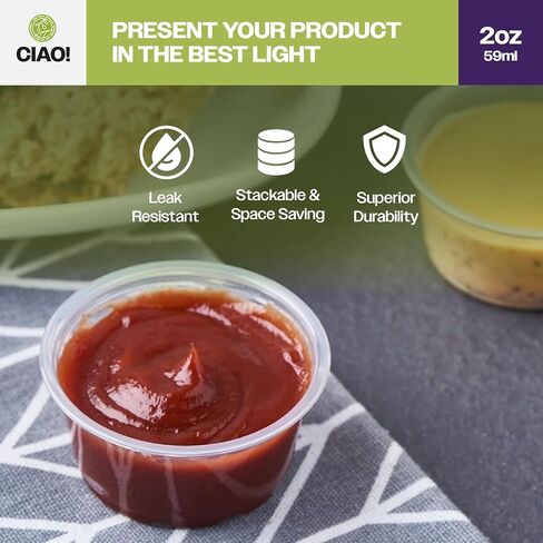 CIAO! 2OZ PP Clear Portion Cup, Lids Sold Separately (Case of 2,500) in Saudi Arabia