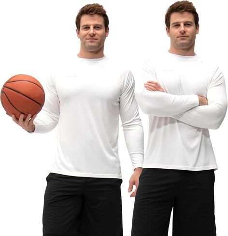 Kista 2 Pack Men Long Sleeve القمصان الجافة السريعة Upf 50+ Garage Garden Fishing Running Lightweight Homewear in Kuwait