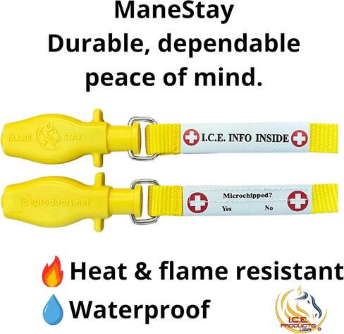 ManeStay Emergency Identification for Horses - Ideal for Natural Disasters Such as Wildfire, Hurricane, Tornado or Flood. Get Your Cell Phone to Ring. in Saudi Arabia