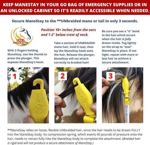 ManeStay Emergency Identification for Horses - Ideal for Natural Disasters Such as Wildfire, Hurricane, Tornado or Flood. Get Your Cell Phone to Ring. in Saudi Arabia
