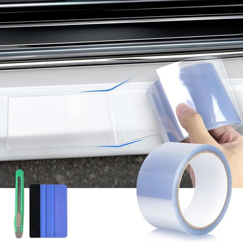 Arespark Car Door Edge Guard Protection Clear Vinyl Wrap Universal Door Sill Guard Anti-Collision Ratch-Resistant Protection Film, Transparent Paint Protection Vinyl Roll with Free Tools(3in x 30ft) in Saudi Arabia