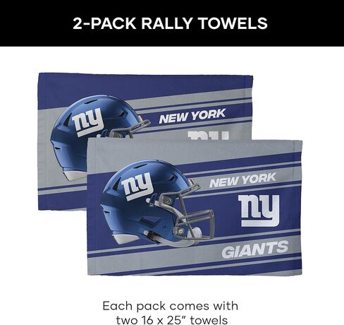 شمال غرب NFL NEF New York Giants مجموعة مناشف المعجبين 2 حزمة ، 16 "× 25" لكل منها ، انتقاد ، ألوان الفريق in Saudi Arabia