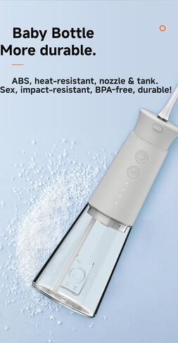 Say Goodbye to Post Meal Residue! Our Portable Dental Irrigator Boasts a Large Capacity Battery, IPX8 Waterproof Protection, and Baby Bottle Material for Ultimate Safety! in Saudi Arabia