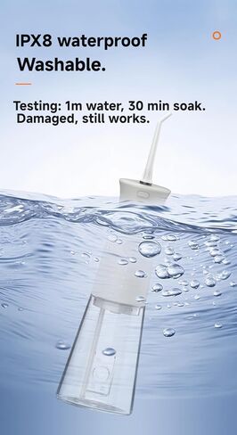 Say Goodbye to Post Meal Residue! Our Portable Dental Irrigator Boasts a Large Capacity Battery, IPX8 Waterproof Protection, and Baby Bottle Material for Ultimate Safety! in Saudi Arabia