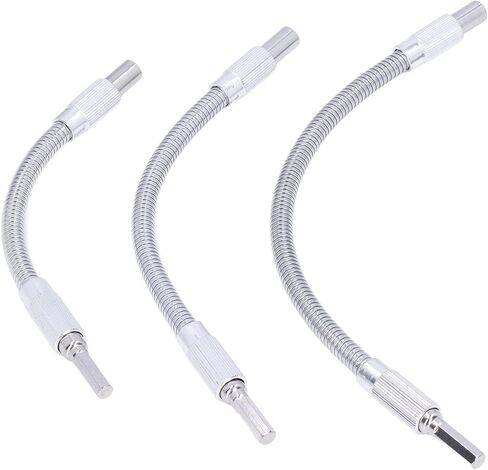 مجموعة تمديد العمود المرن المرن Aramox Premium High Carbon Felet للعمل المرن في المساحات الضيقة - 3pcs حامل البت البت العالمي لتلبية احتياجات العمل المختلفة in Kuwait