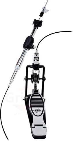دواسة HI-HAT Remote Remote (سلسلة QuickAction X) مع كابل مساعد 6 أقدام-مجموعة أجهزة الأسطوانة الشاقة مع مفتاح ، حامل حامل الصنج in Kuwait