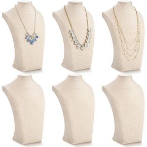 Kigley 9 PCS Linen Jewelry Display Bust Netlade حامل قلادة عارضة أزياء لعرض المجوهرات بيع المعارض التجارية in Kuwait