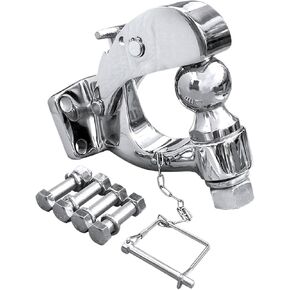 Pintle Hook Chrome Hitch with 50mm/2 Inch Ball Towing Heavy Duty 5 TON Car Towbar RV Parts Camper Caravan Motorhome Accessories(with 50mm Ball) in Saudi Arabia