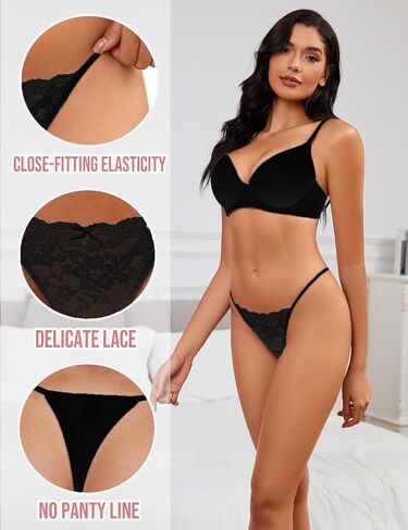 Lace Thong Panties for Women Sexy Cheeky G-String Plus Size Underwear Tangas Low Rise Lingerie Thong XS-2XL in Saudi Arabia