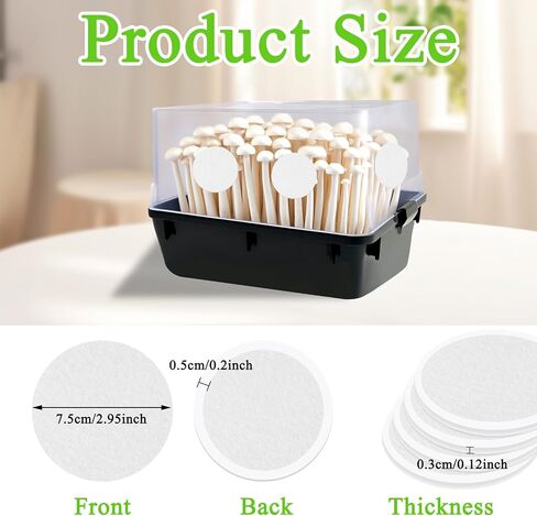 24 PCS 2.5" Monotub Adhesive Filter Disks 2MM Thick Synthetic Filter Paper Stickers for DIY Monotub Mushroom Growing Supplies Replacement Filter Pads Compatible with Mono Tub in Saudi Arabia