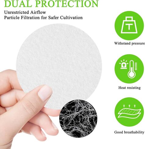 24 PCS 2.5" Monotub Adhesive Filter Disks 2MM Thick Synthetic Filter Paper Stickers for DIY Monotub Mushroom Growing Supplies Replacement Filter Pads Compatible with Mono Tub in Saudi Arabia