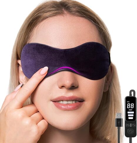 Cordless Heated Eye Mask for Dry Eyes，Washable Warm Eye Compress Mask for Stye Eye Treatment,Cornea Care Rest Self Electric Eyes Heating Pad Office Napfor Travel，Relief Blepharitis, Chalazion, MGD in Saudi Arabia