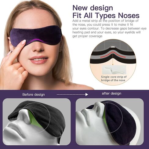 Cordless Heated Eye Mask for Dry Eyes，Washable Warm Eye Compress Mask for Stye Eye Treatment,Cornea Care Rest Self Electric Eyes Heating Pad Office Napfor Travel，Relief Blepharitis, Chalazion, MGD in Saudi Arabia