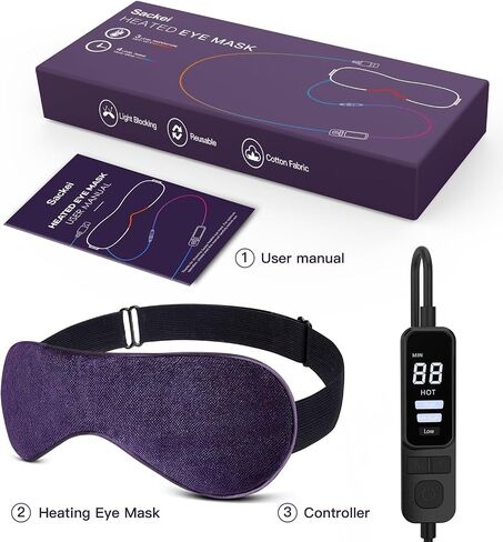 Cordless Heated Eye Mask for Dry Eyes，Washable Warm Eye Compress Mask for Stye Eye Treatment,Cornea Care Rest Self Electric Eyes Heating Pad Office Napfor Travel，Relief Blepharitis, Chalazion, MGD in Saudi Arabia