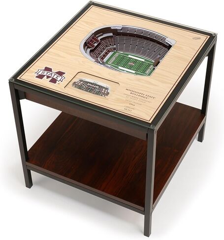 YouTheFan NCAA Mississippi State Bulldogs 25-Layer StadiumViews Lighted End Table - Davis Wade Stadium at Scott Field in Saudi Arabia