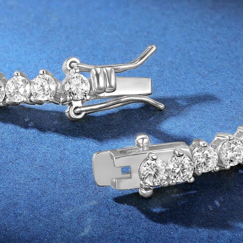 Gemsme Halo Tennis Bracelet for Women, 1 Row 18K White Gold Plated 6x4MM Princess Cut Cubic Zirconia Iced Out Link Bracelet (17) in Saudi Arabia