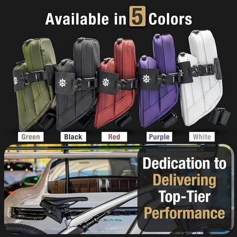 Lumiere & Co. Magnetic Quick-Release Bike Saddle Bag – Double Compartment, Low-Profile Brick Design, Designed with Fidlock's Magnetic Black V Buckle Attachment System, Mach X (Black) in Saudi Arabia