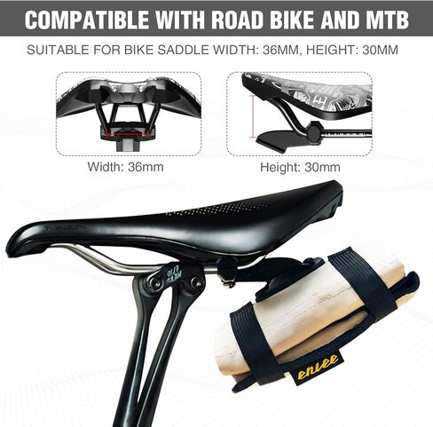 WEEROCK Bike Saddle Bag for Bicycle Tool, Foldable Small Size Waterproof Bike Seat Bag for Bike Repair Tools,Beige in Saudi Arabia