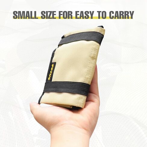 WEEROCK Bike Saddle Bag for Bicycle Tool, Foldable Small Size Waterproof Bike Seat Bag for Bike Repair Tools,Beige in Saudi Arabia