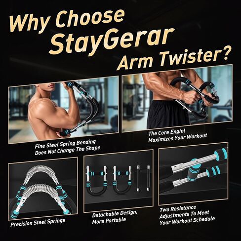 Twister Arm Trainer Pro-معدات تجريب الصدر القابلة للتعديل ومدرب الذراع تقوية الصدر ، شريط تمرين 2 في 1 in Saudi Arabia