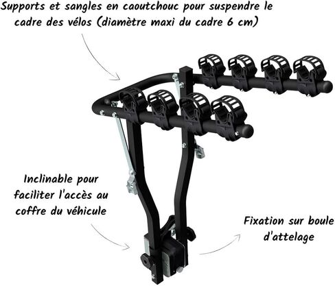 Portaciclo Car Gancio Traino Arezzo 4 Bici acc ne in Saudi Arabia