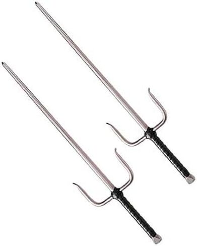 Lees Martial Arts Aluminum Colored Sai w/Leather Wrapped Handles in Saudi Arabia