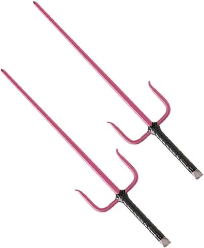 Lees Martial Arts Aluminum Colored Sai w/Leather Wrapped Handles in Saudi Arabia