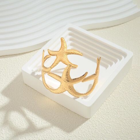 Chunky Gold Shell Bracelet for Women Trendy Wide Seashell Cuff Bracelets Exaggerated Scallop Shell Hinged Bangle Bracelets Summer Beach Statement Gold Bracelet in Saudi Arabia