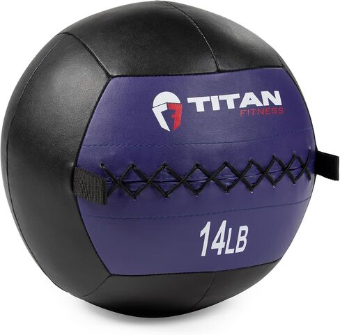 Titan Fitness Soft Leather Medicine Wall Ball Durable, Endurance, Cardio, Core Strength in Saudi Arabia