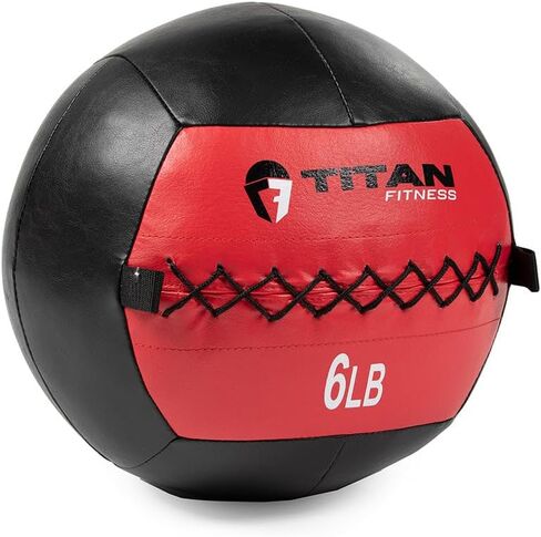 Titan Fitness Soft Leather Medicine Wall Ball Durable, Endurance, Cardio, Core Strength in Saudi Arabia