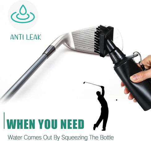 Professional Golf Club Cleaner - 8 oz. Water Bottle with Groove Cleaner and clamp, Featuring Durable Nylon bristles for Easier Cleaning in Saudi Arabia