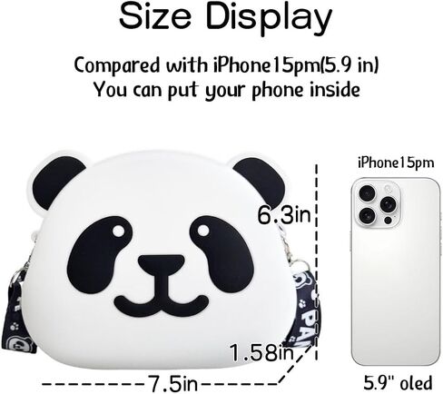 Kawaii Crossbody Purse for Little Girl,Cartoon Travel Bag Adjustable Shoulder,Soft Silicone Coin Purse in Kuwait