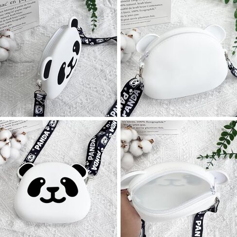 Kawaii Crossbody Purse for Little Girl,Cartoon Travel Bag Adjustable Shoulder,Soft Silicone Coin Purse in Kuwait