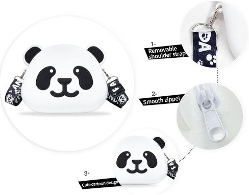 Kawaii Crossbody Purse for Little Girl,Cartoon Travel Bag Adjustable Shoulder,Soft Silicone Coin Purse in Kuwait