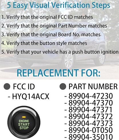 Smart Key for Toyota Prius, Alliskeys Proximity Smart Key Fob Replacement Compatible with Toyota Prius 2010-2015 HYQ14ACX 271451-5290 89904-47350 in Saudi Arabia