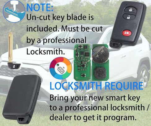 Smart Key for Toyota Prius, Alliskeys Proximity Smart Key Fob Replacement Compatible with Toyota Prius 2010-2015 HYQ14ACX 271451-5290 89904-47350 in Saudi Arabia