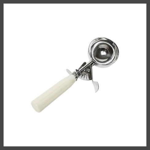 SLDS010 Disher, 3-1/4 oz., #10, Thumb Press, 18/8 Stainless Steel, Ivory, NSF in Kuwait