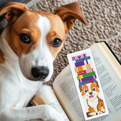 BEUNITONE 6 Pcs Book Cross Stitch Bookmark Kits for Beginner Adults Starter DIY Craft Embroidery Bookmark Kit with Instruction Lovely Stamped Cross Stitch Book Lovers for Handmade Gift 6"x12" in Saudi Arabia