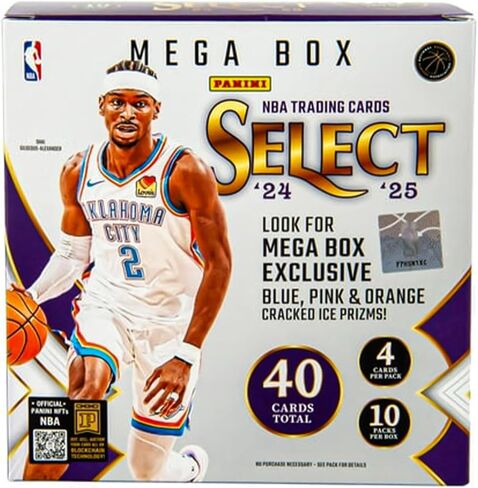 2024–25 Panini Select NBA Basketball Mega Box - بطاقات التداول الرسمية - Prizms Blue & Red Prizms و Rookie Brizms و Rookie - مربع مختوم in Saudi Arabia