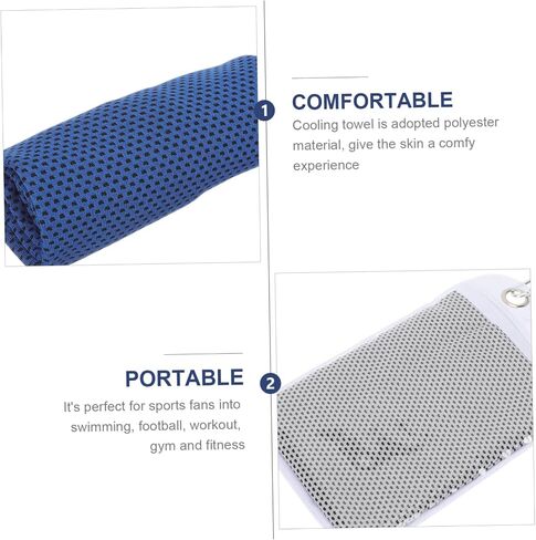 TOYANDONA 4pcs Cooling Sports Towel Set Quick Dry Breathable Microfiber Ice Towels for Gym Running Yoga Outdoor Activities in Saudi Arabia