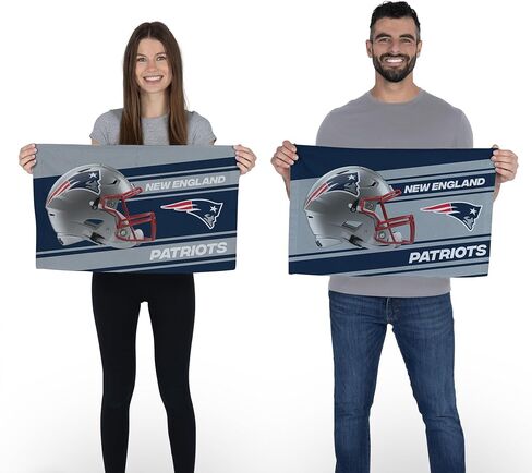 NORTHWEST NFL New England Patriots 2-Pack Fan Towel Set, 16" x 25" Each, Swipe, Team Colors in Saudi Arabia