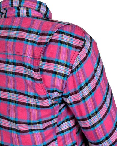 Women’s Motorcycle Flannel Shirt–CE Armored Cotton Plaid Riding Jacket Lined with Aramid Kevlar Fibre in Kuwait