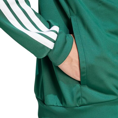 adidas Men's Tall Size 3-Stripes Tricot Track Top, Black/Black in Saudi Arabia